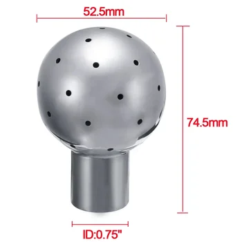  1/2 дюйма, женский 360-градусный аэрозольный чистящий шар, резьба из нержавеющей стали, Фиксированное покрытие аэрозольным шариком, Эффективный вращающийся чистящий шар