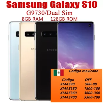  Оригинальный Разблокированный Samsung Galaxy S10 G9730 128 ГБ С Двумя Sim-картами Snapdragon 855 Octa Core 6,1 
