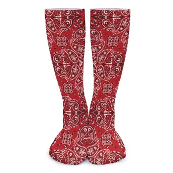  Винтажные чулки с узором Пейсли, женские Мужские носки с принтом в стиле банданы, высококачественные носки для новинок, спортивные противоскользящие носки на заказ