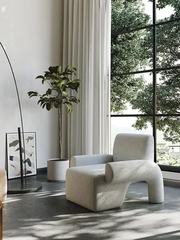  Современный простой односпальный диван дизайнерская сетка, балкон в стиле знаменитостей, легкая роскошь, ленивый дом может прилечь