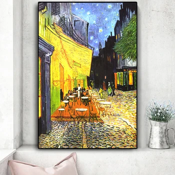  Van Gogh Cafe Terrace At Night Анализ Картины На Холсте Всемирно Известная Картина Маслом Настенные Художественные Плакаты И Принты Home Decor Cuadros