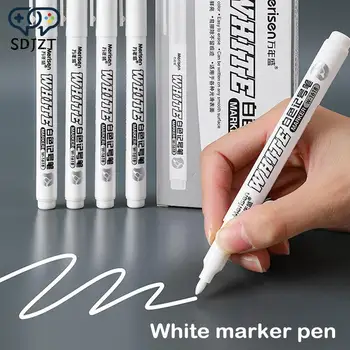  Белый маркер 1 мм Быстросохнущая водонепроницаемая ручка для рисования шин, подкрашивающая ручка