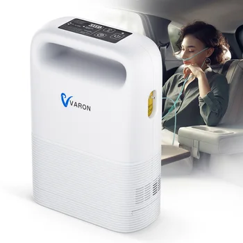  Портативный концентратор VARON объемом 1-5 литров 0xy-Генератор для домашних путешествий Дизайн 90% чистоты Маленький С батарейным очистителем воздуха 110 В