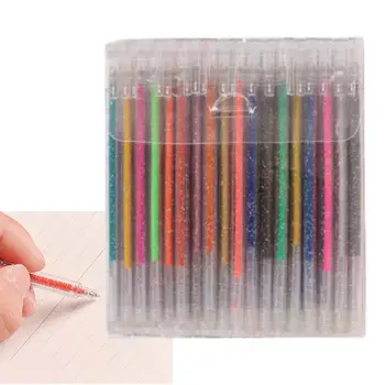  Блестящие ручки для рисования, художественные гелевые ручки с многоцветным блеском, многоцелевые принадлежности для творчества, гладкие чернила для детей и взрослых