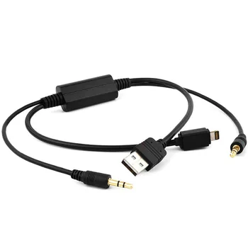  3,5 мм входной разъем AUX Автомобильный аудио стерео интерфейс USB Универсальный кабель для iphone для BMW