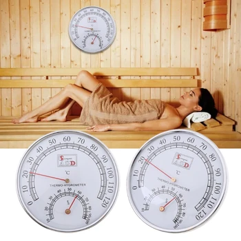  67JE Термометр и гигрометр для сауны 0-120 ℃ 10％-100％ Относительной влажности, используемые в сауне, ванной комнате, комнате с высокой потоотделением