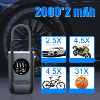  Автомобильный Электрический Воздушный насос Портативный Беспроводной Надувной насос для шин, Воздушный компрессор, Насос для автомобиля, мотоцикла, велосипедного мяча