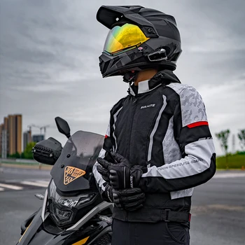  Куртка для верховой езды на мотоцикле, сохраняющая тепло, Кожаная куртка Со съемным вкладышем, водонепроницаемая куртка для верховой езды, гонок, мотокросса, большого размера S-5XL
