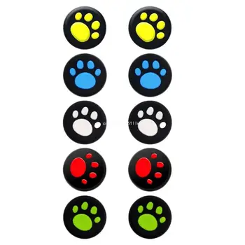  Колпачки для аналогового джойстика с кошачьим когтем, силиконовая обшивка, подходящая для кнопки игрового контроллера Steam Deck Kawaii-Kitten Paw Dropship