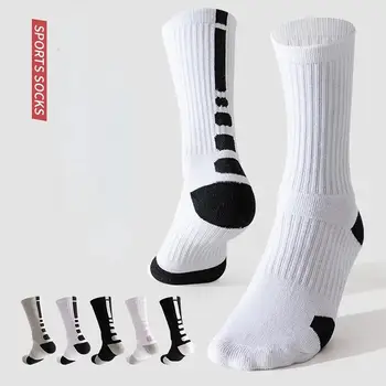  Новые нескользящие Футбольные Мужские хлопчатобумажные носки Спортивные Мужские Нескользящие Футбольные Баскетбольные теннисные носки для велоспорта, носки для верховой езды для мужчин