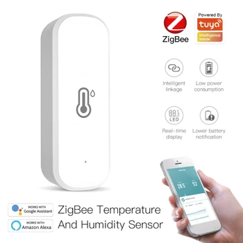  Умный Wi-Fi Doodle/Zigbee Датчик температуры и влажности для дома, контроллер гигрометра, мониторинг беспроводной сети Smart Life