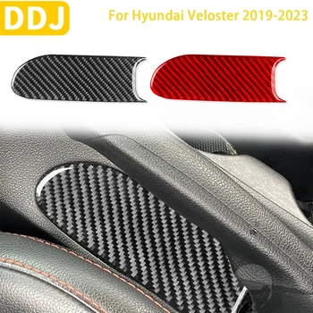  Для Hyundai Veloster 2019 2020 2021 2022 2023 Аксессуары Из углеродного волокна, центральный подстаканник для салона автомобиля, наклейка для отделки боковой панели