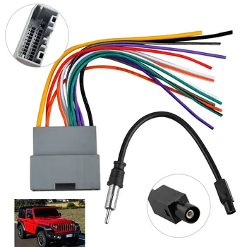  Кабель-адаптер стерео радио Жгут проводов и антенна для Jeep Для Dodge Жгут проводов радиоантенны Автомобильные Аксессуары