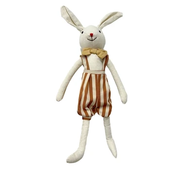  Q0KB Плюшевая игрушка-пустышка с кроликом, плюшевая игрушка-кролик, реквизит для фотосъемки новорожденных, обязательный подарок для маленьких мальчиков и девочек
