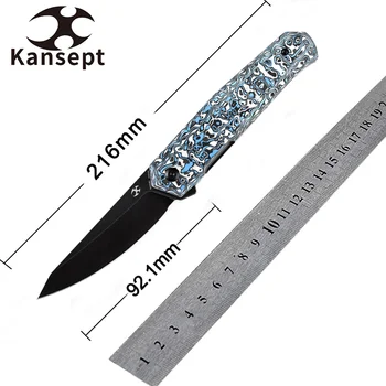 Kansept Knives 2023 Новый Складной Нож Integra K1042B2 Черного Цвета CPM S35VN с Обработкой из Углеродного Волокна для Мужчин Survival EDC