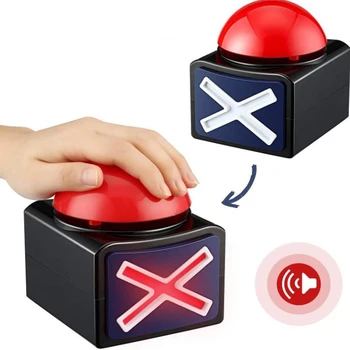  Звуковая панель Squeeze, зуммер для ответа на игру, электронное звучание, звуковая кнопка для игрушечного шоу, звучание для вечеринки (без батареи)