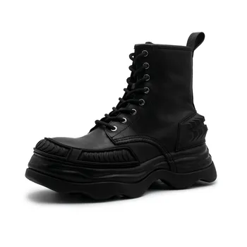  Устойчивые мужские механические ботинки на молнии, мужские армейские ботинки на толстой подошве, мужская защитная обувь для альпинизма на открытом воздухе