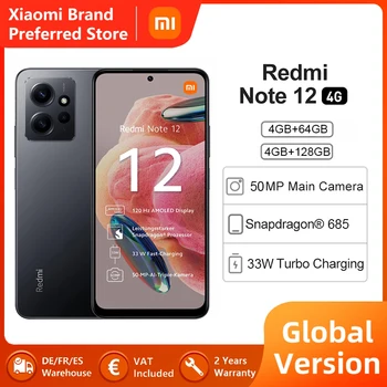  Глобальная версия Xiaomi Redmi Note 12 4G Смартфон NFC Snapdragon 685 Восьмиядерный 6,67 
