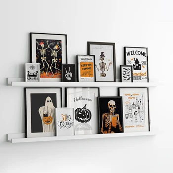  Галерея Хэллоуина, Жуткий Плакат с привидениями, Художественный принт со скелетом, Страшная Тыква, холст, настенная картина, Декор в гостиную