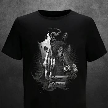 Футболка Man Skull Reaper Spade, Летняя Повседневная короткая Удобная футболка с круглым вырезом