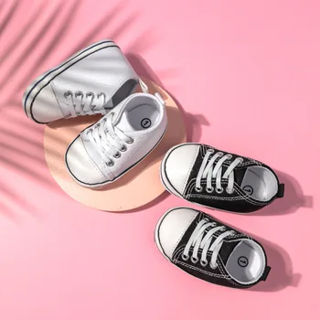  В 2023 году распродажа новой детской обуви С мягкой подошвой для первых ходунков, классической парусиновой обуви для малышей