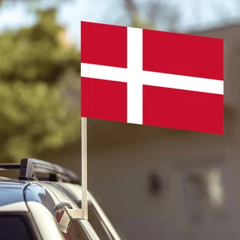  Flagnshow 100% полиэстер Дания Датские автомобильные флаги