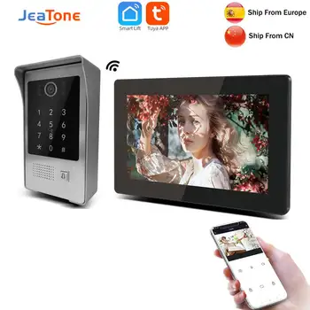  Беспроводной видеодомофон JeaTone, дверной звонок Wifi, с камерой, цифровое IP-видеонаблюдение, 2-полосная видеодомофон
