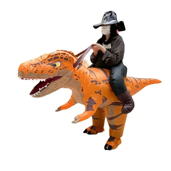  Надувной костюм динозавра для взрослых T-REX, костюм для катания на Хэллоуин, Забавный костюм для взрыва динозавра, карнавальная одежда