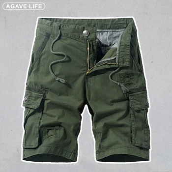  Шорты-карго Мужские летние уличные модные свободные Японские повседневные короткие брюки в американском стиле Мужские тактические брюки до колена