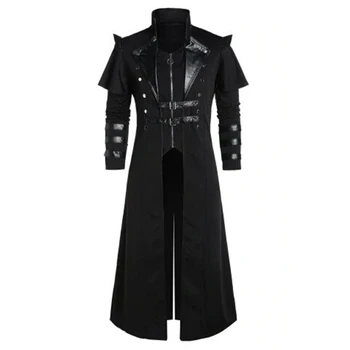  2022 Модное Платье Для Мужчин Мужской Фрак в стиле Стимпанк, куртка Викторианского Убийцы, Черный Удобный Костюм Высокого Качества