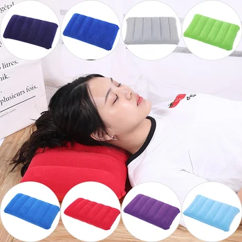  Портативная складная надувная воздушная подушка для путешествий на открытом воздухе, для сна, для кемпинга, ПВХ Носилки для шеи, плоскость спинки, удобная подушка