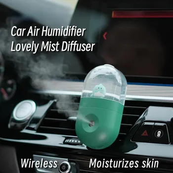  Рассеиватель тумана, очиститель воздуха в подарок, увлажнитель воздуха, милая мультяшная кукла, автомобильный беспроводной увлажнитель воздуха, Мини Портативный USB