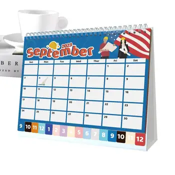  Настольный календарь Планировщик Simple Planner Ежемесячный настольный календарь на 2024 год Картонные многофункциональные заметки для изучения рабочего кабинета