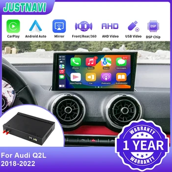  JUSTNAVI Беспроводной Apple CarPlay Декодер Ai Box Для Audi Q2L 2018-2022 Зеркальная Ссылка Системы Linux Функции Android Auto AirPlay