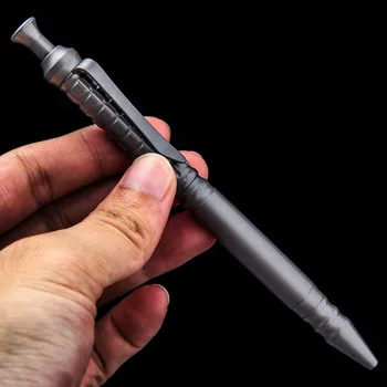  Карман из титанового сплава, 0,5 мм, черная шариковая ручка, канцелярские принадлежности, Наружная EDC, тактическая ручка
