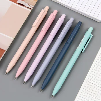  6 шт. цветной карандаш Morandi для занятий, которым учащиеся могут пользоваться, простой автоматический карандаш для выпрямления треугольного стержня.
