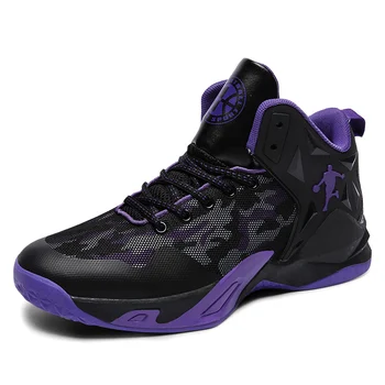  Модные фиолетовые мужские баскетбольные кроссовки, дышащие баскетбольные кроссовки, мужская уличная корзина, кроссовки для тренировок в тренажерном зале, женская спортивная обувь
