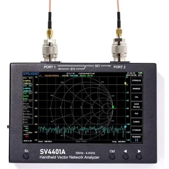  SV4401A Векторный Сетевой анализатор VNA частотой 50 кГц-4,4 ГГц 100 ДБ 7-дюймовый Сенсорный ЖК-антенный анализатор Динамической международной версии 100 ДБ