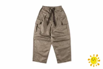  Высококачественные мужские и женские брюки Kapital Kountry 1:1, Армейские зеленые камуфляжные брюки-карго с жаткой, повседневные брюки с эластичным шнурком