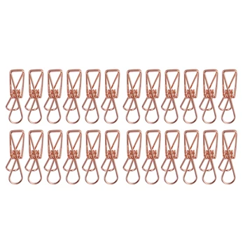  Упаковка из 25 маленьких металлических зажимов из розового золота - универсальные зажимы для бельевой веревки