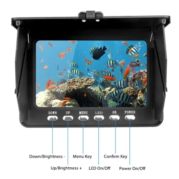  Эхолот 5000 мАч, камера для подводной видеосъемки с ИК 1080P, камера для зимней рыбалки, 20-метровый кабель, эхолот для ловли карпа