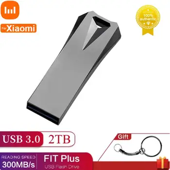  Для Xiaom 2 ТБ 1 ТБ Металлическая Флешка 512 ГБ USB3.0 Флэш-накопитель 128 ГБ USB-Накопитель 256 ГБ Флеш-накопитель Флэш-U-Диск Водонепроницаемый Для Портативных ПК