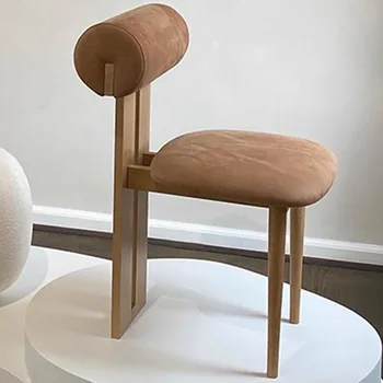  Удобные Роскошные Обеденные стулья Современные подушки Обеденный стул на деревянной ножке с минималистичной обивкой Silla Comedor Мебель для дома