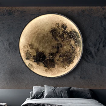  Современный светодиодный настенный светильник Moon Внутреннее освещение для спальни, гостиной, украшения ДОМА, светильники для украшения Люстр, ламп