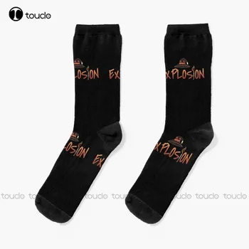  Взрыв Megumin! Носки Konosuba, черные Носки для мужчин, Персонализированные мужские носки для взрослых, подростков и молодежи, подарок с цифровой печатью 360 °.
