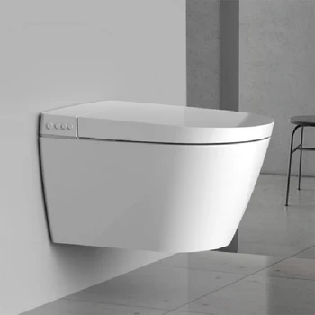  современный дизайн подвесной унитаз туалет белый без оправы ватерклозет ванная комната керамический умный настенный унитаз