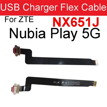 USB Зарядное Устройство Разъем платы Гибкий Кабель Для ZTE Nubia Play 5G NX651J Зарядный Порт Штекер Платы Гибкий Кабель Запасные Части