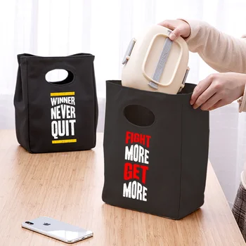  Переносная сумка для ланча, термоизолированная сумка-холодильник с надписью, сумка для бенто, контейнер для ужина, сумки для хранения школьных продуктов