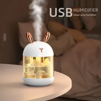  Распылите креативную лошадь мечты, праздничный маленький подарок, Новый милый кролик, USB мини-увлажнитель воздуха для дома, бесшумный маленький настольный кондиционер для спальни