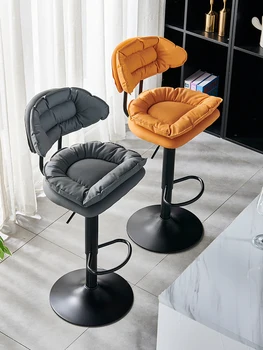  Современный Простой высокий стул с вращающейся спинкой для кассира на стойке регистрации, Поднимающий спинку домашнего высокого табурета, Легкий Роскошный барный стул